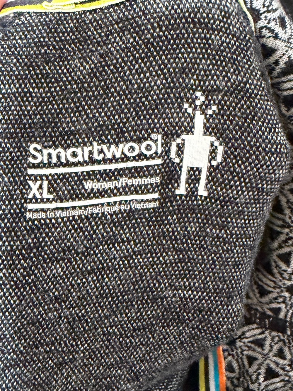 Smartwool Black Gray Long Sleeve Merino 250 Base Layer 1/4 Zip Top Sz. XL - Picture 6 of 6